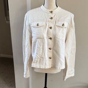 Madewell Off-White Button-Up Jean Jacket
